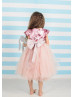 Pink Sequins Tulle Tea Length Flower Girl Dress Pink Sequins Tulle Tea Length Flower Girl Dress